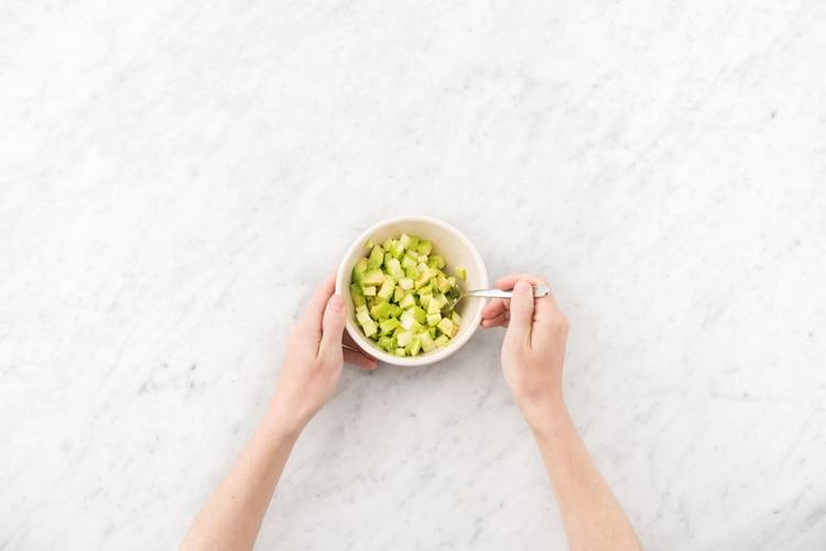 Prep the apple and avocado