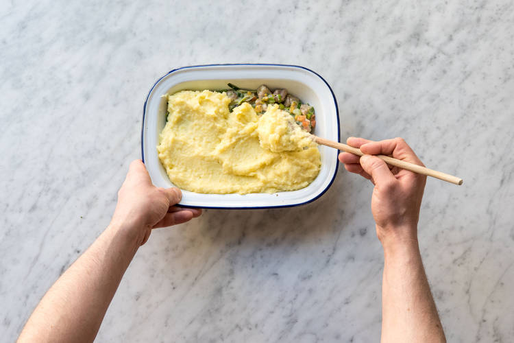 Top with the mashed potato