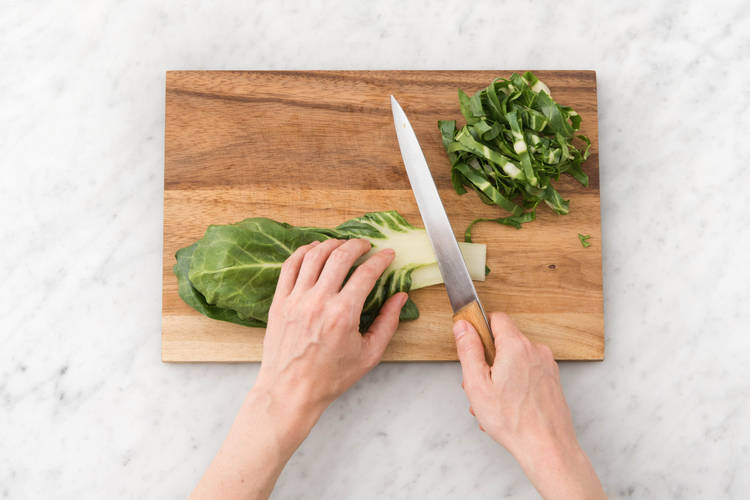 Finely chop the silverbeet