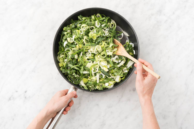 Soften the silverbeet
