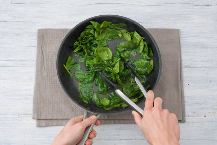 Wilt spinach.