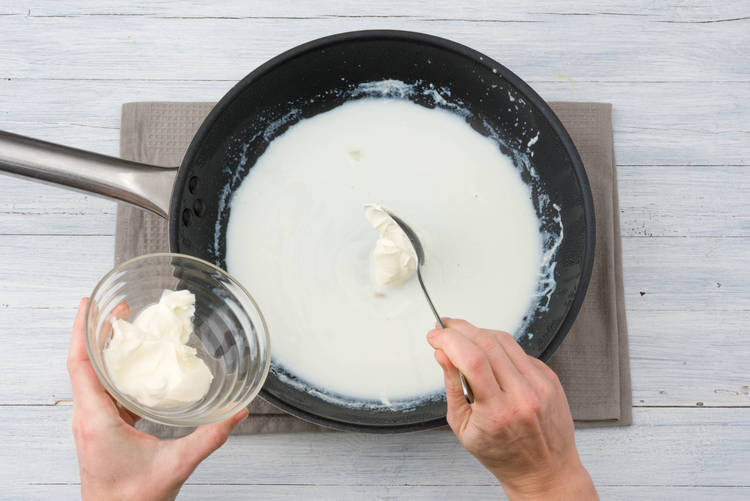 Add creme fraiche.