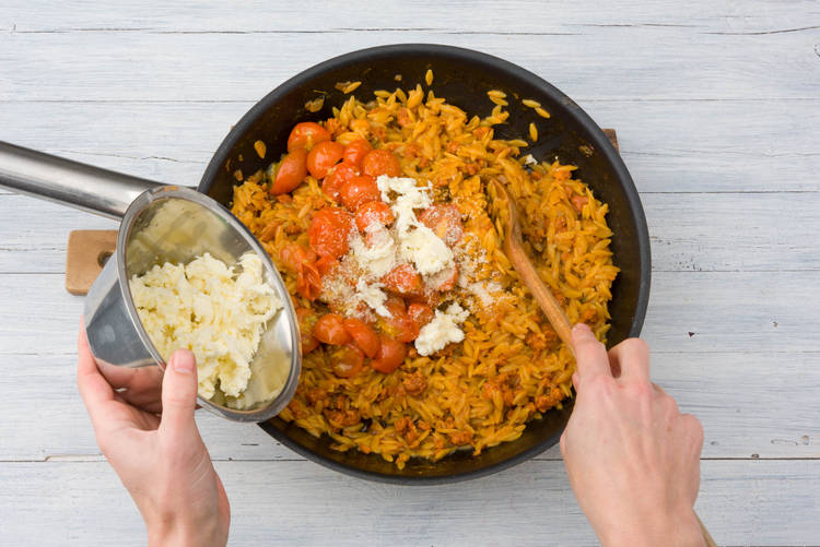 Add cheese to pan.