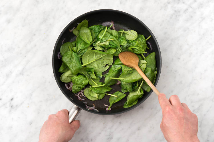 Wilt the baby spinach
