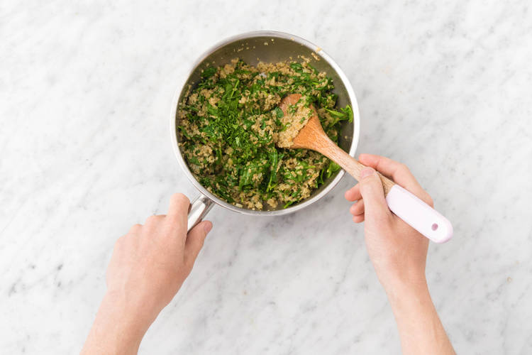 Season pilaf.