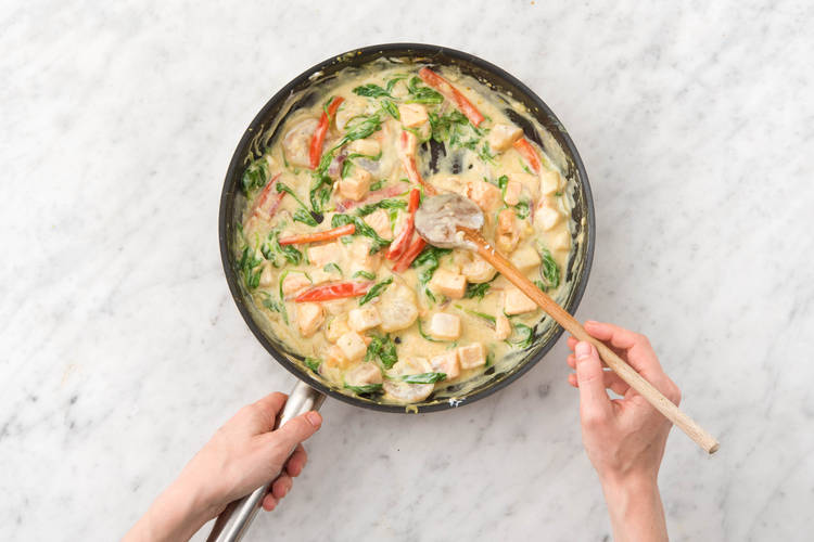 Poach seafood.
