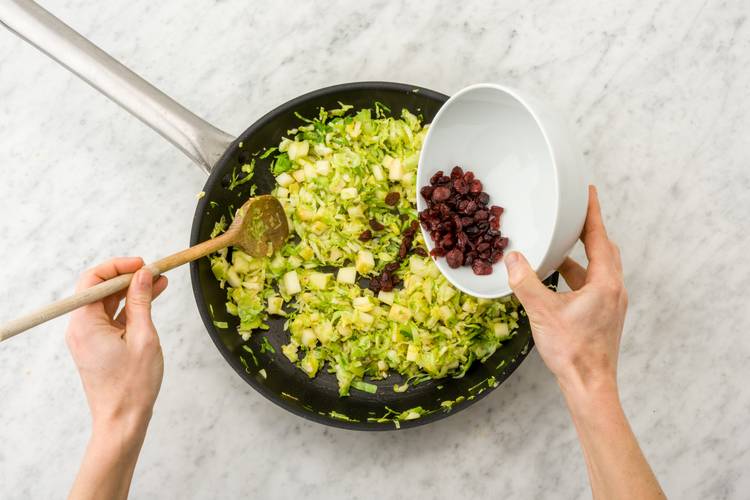 Add in the cranberries