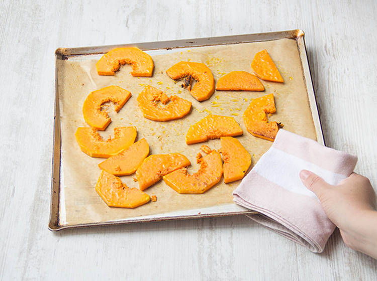 Bake the pumpkin