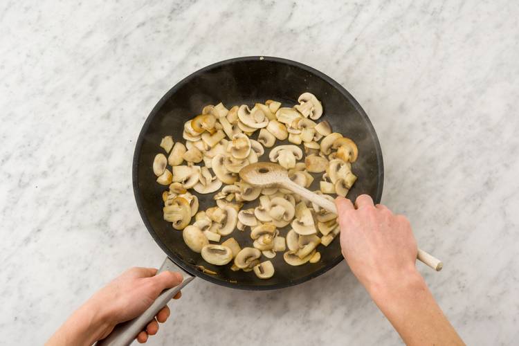 Cook the mushrooms