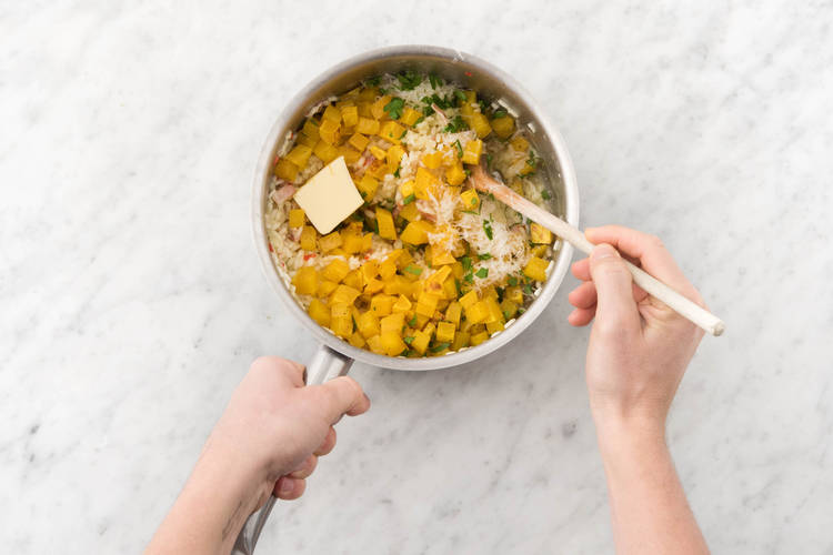 Add butternut and butter.