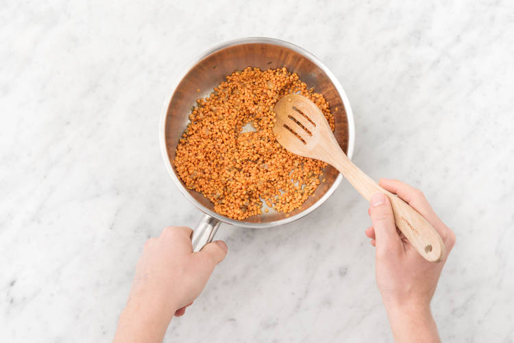 Cook lentils.