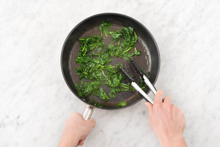 Wilt spinach.