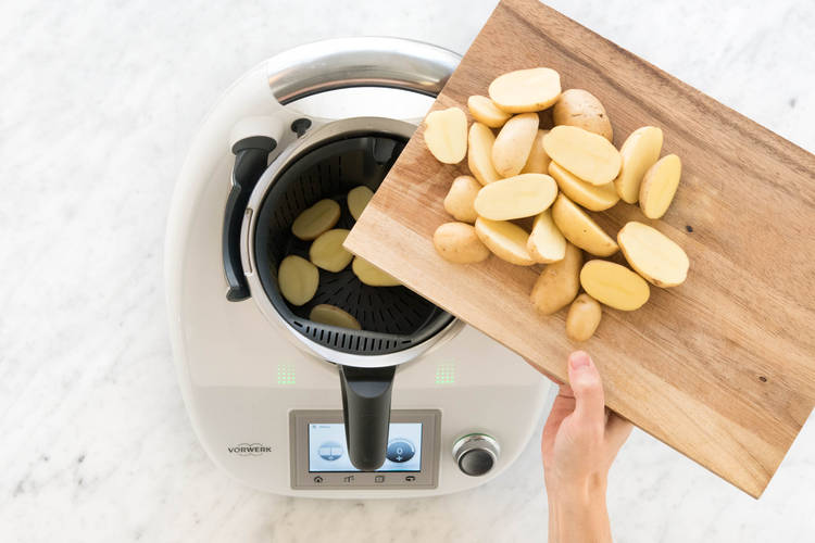 Kartoffelhälften einwiegen