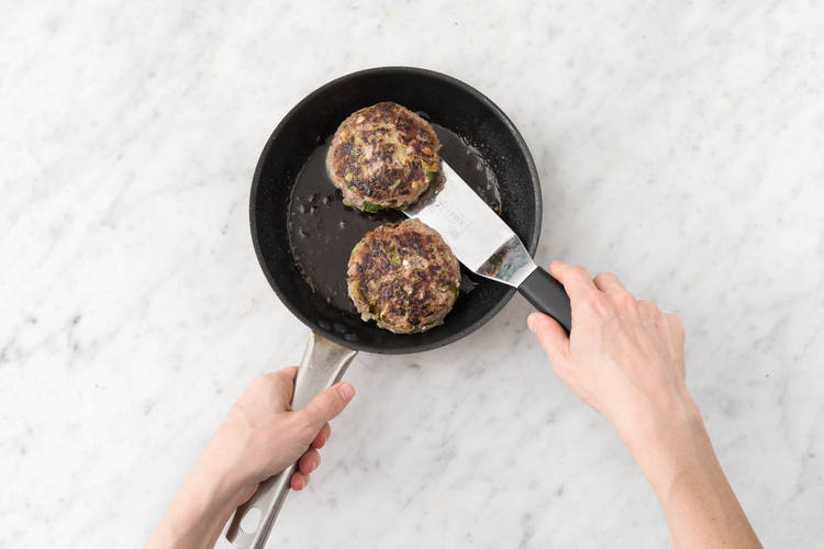 Cook the patties on each side