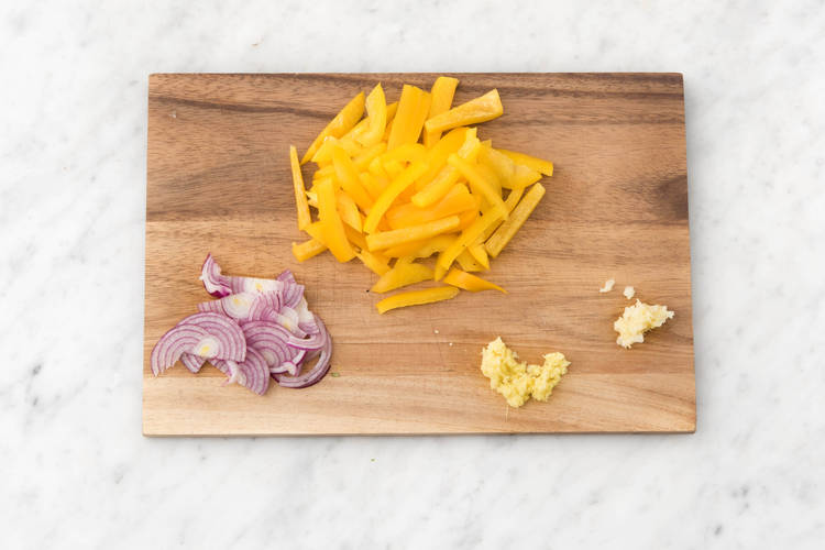 Prep veggies.