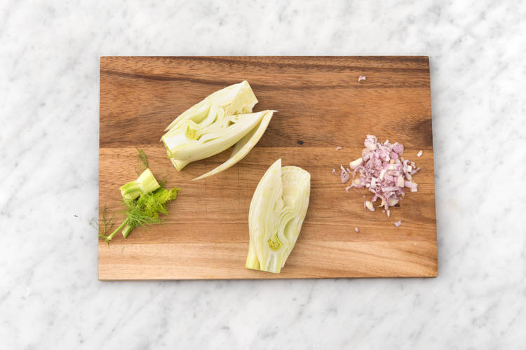 Prep veggies.