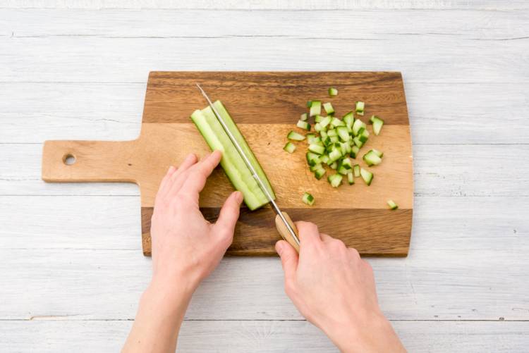 Prep the cucumber
