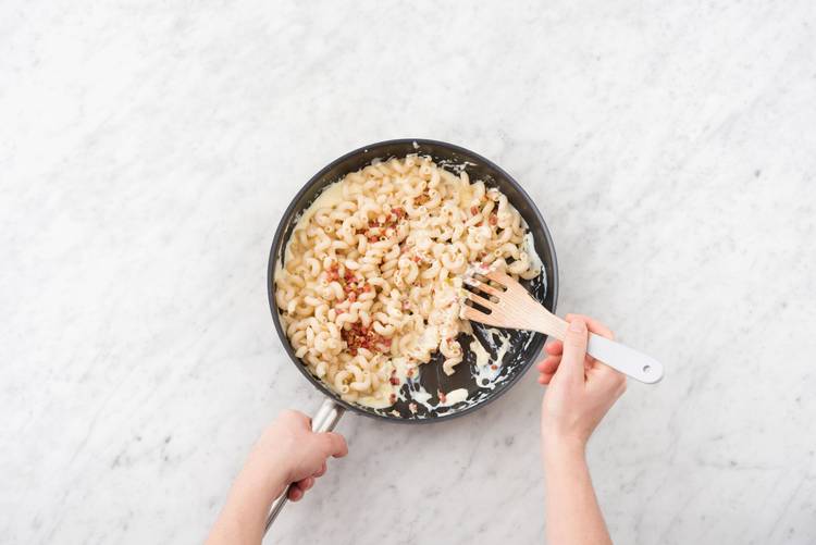 Bake the mac and cheese