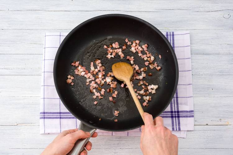 Crisp the pancetta