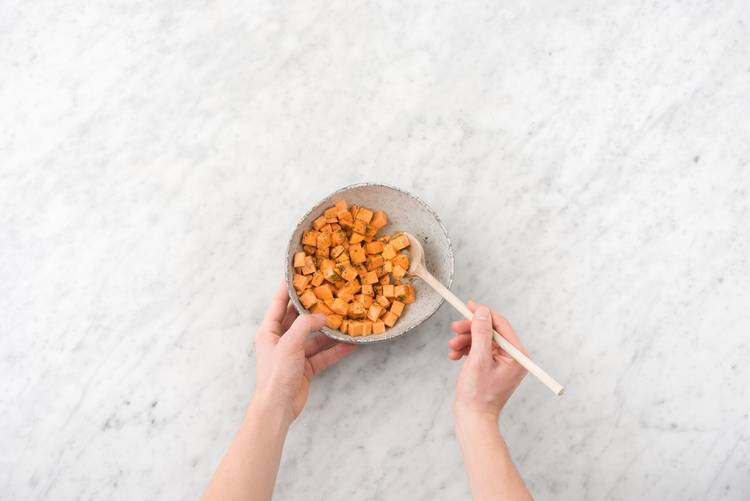 Roast the sweet potatoes