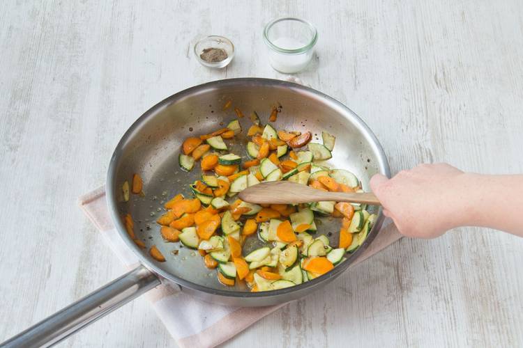 Cook the veggies