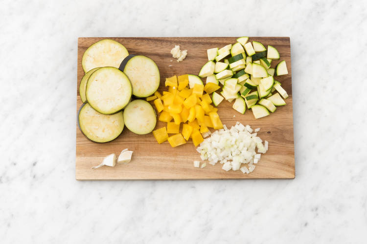 Prep veggies.