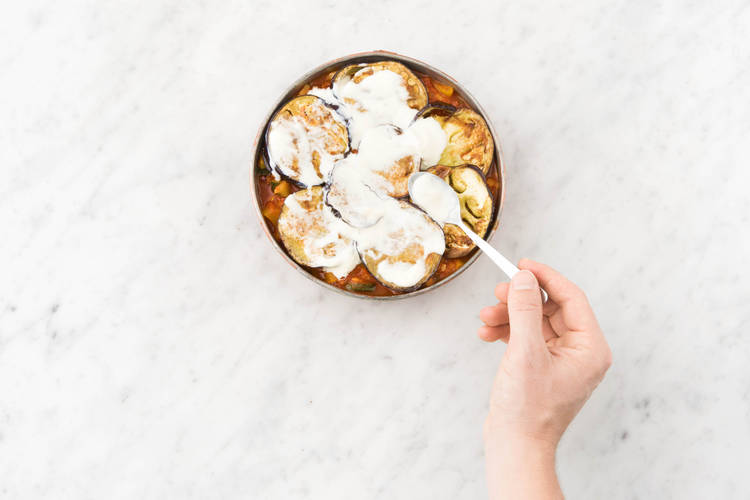 Spoon over creme fraiche.