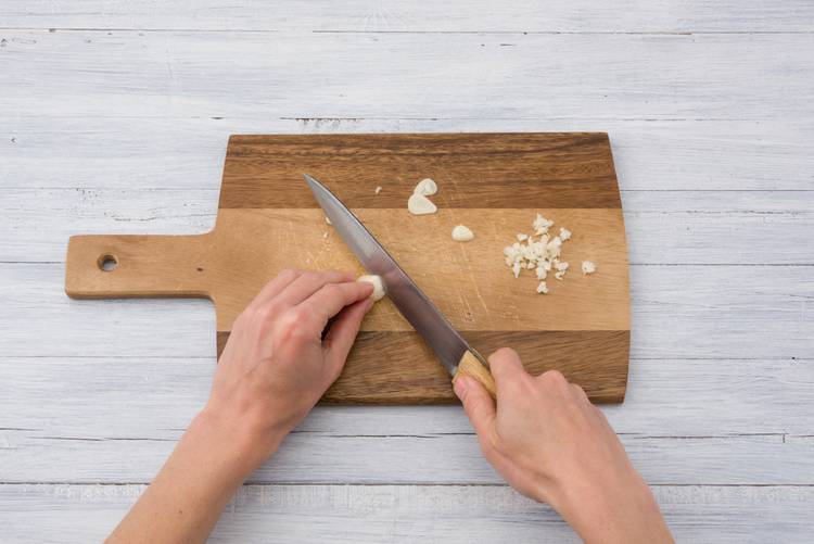 Chop the garlic