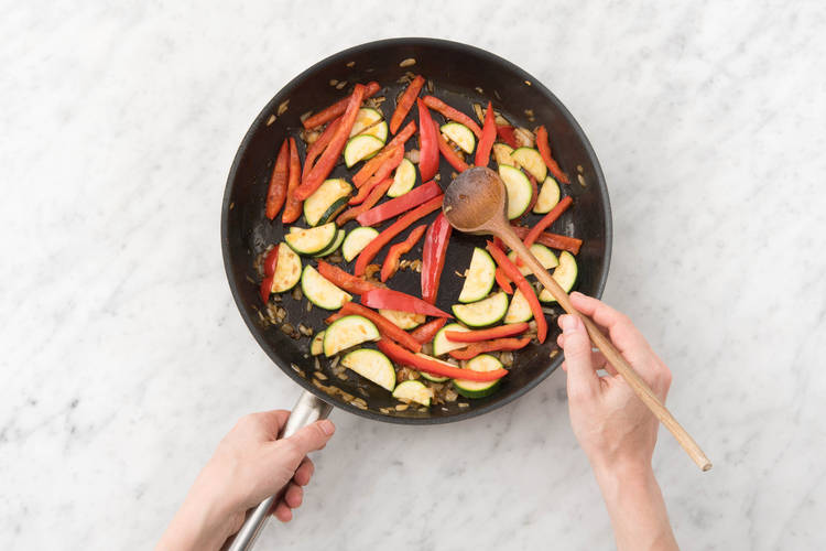 Cook the veggies