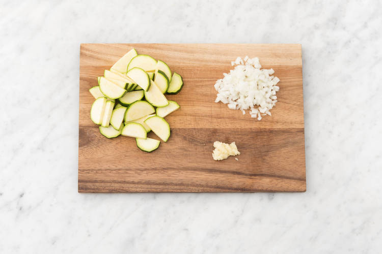 Prep veggies.