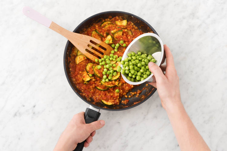 Add peas.