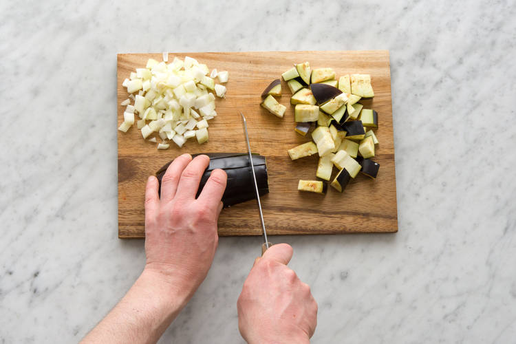 Prep veggies.