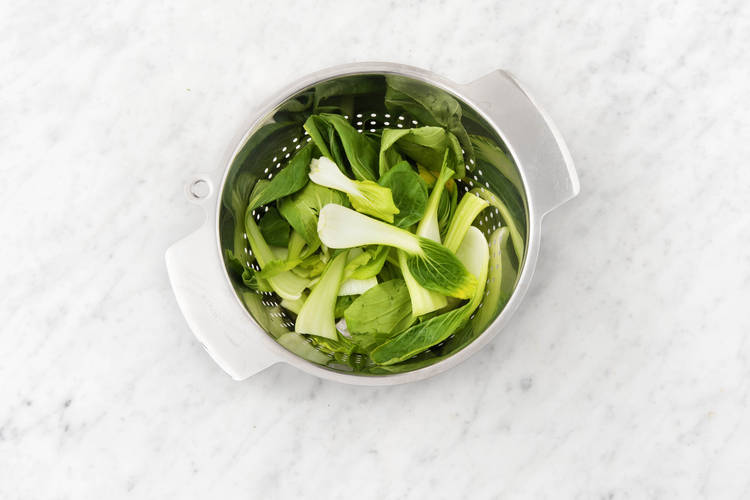Prep bok choy.