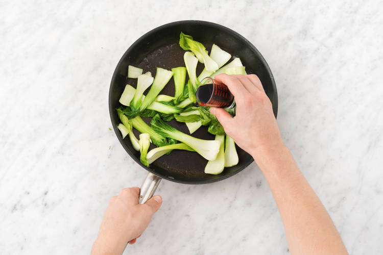 Cook bok choy.