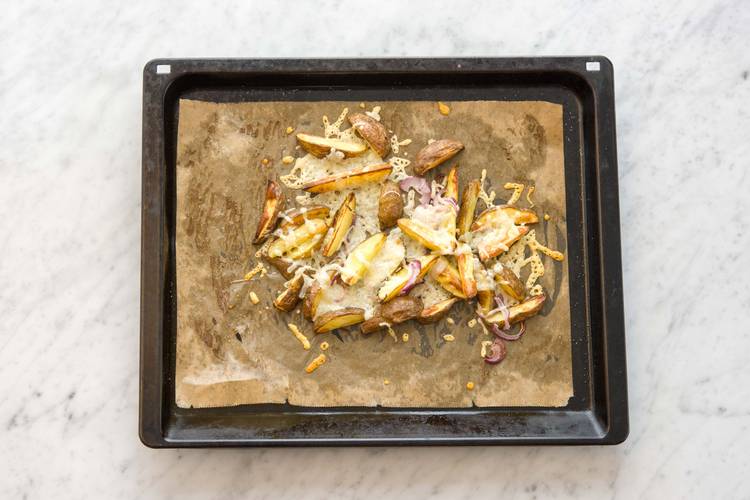 Grill cheesy wedges.