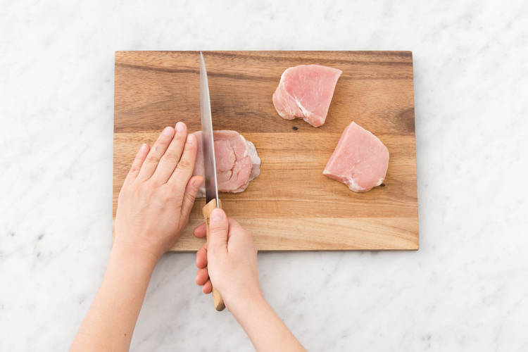 Prep pork.