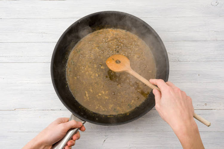 Make pan sauce