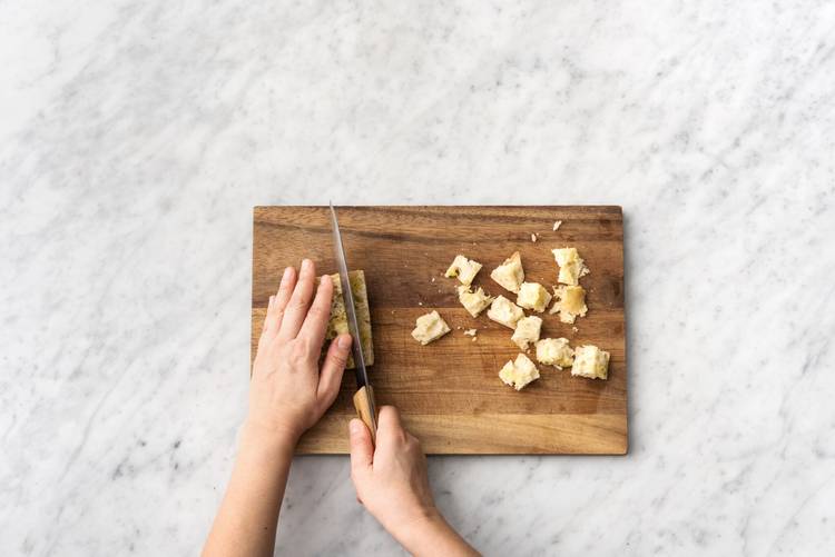 Make Parmesan croutons