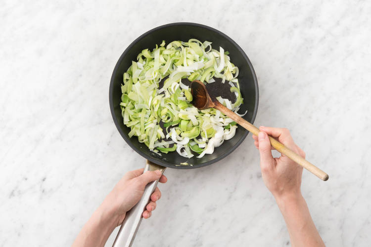Cook the leek