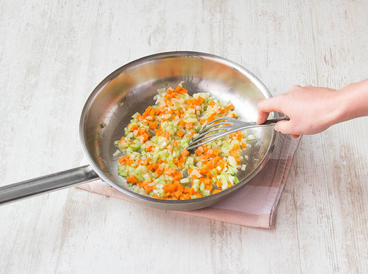 Soften the onion & carrot