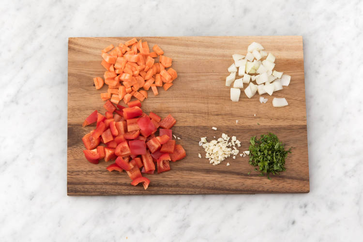 Prep veggies.