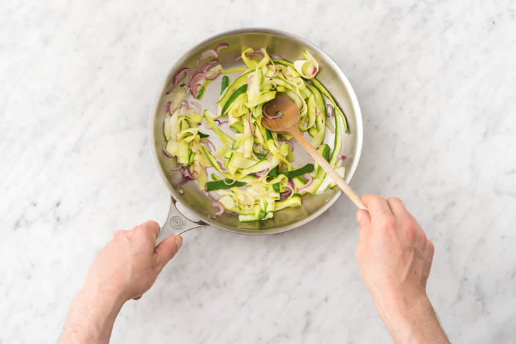 Cook the veggies