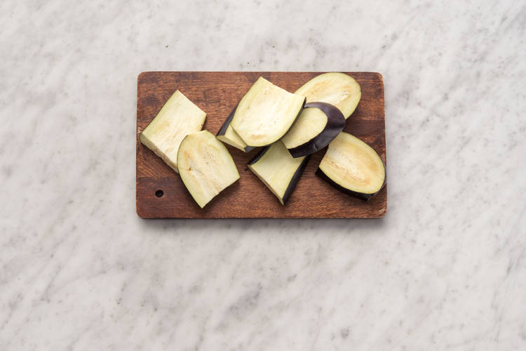 Prep aubergine.