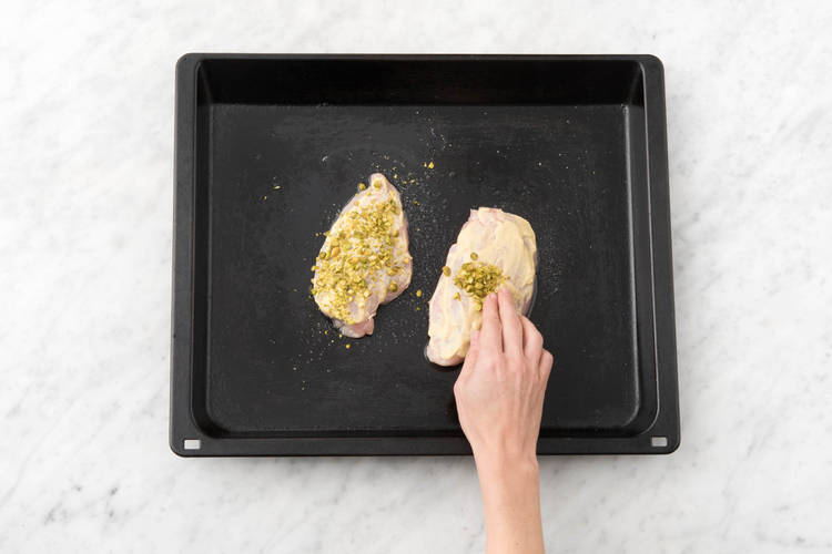 Prep and cook chicken