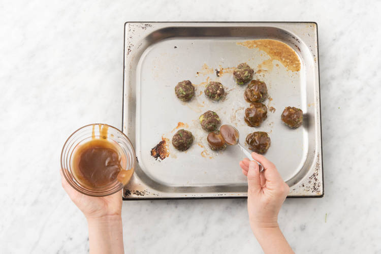 Glaze meatballs