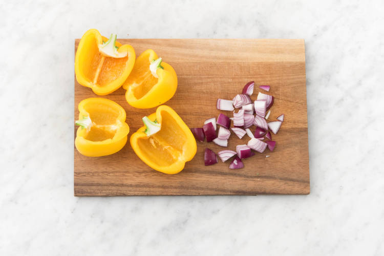 Prep veggies.