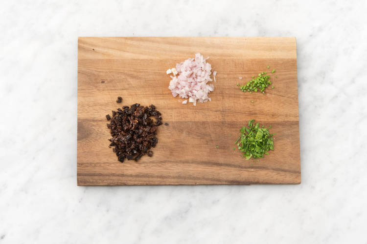 Prep veggies.