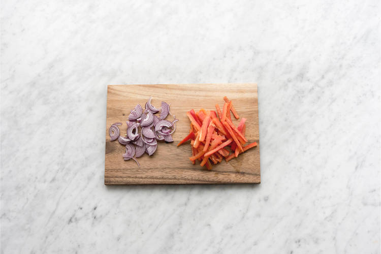 Prep veggies.