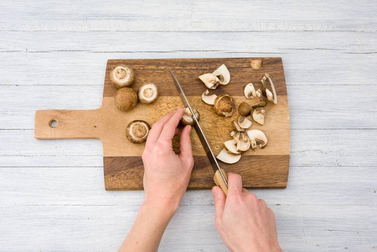 Prep the mushrooms