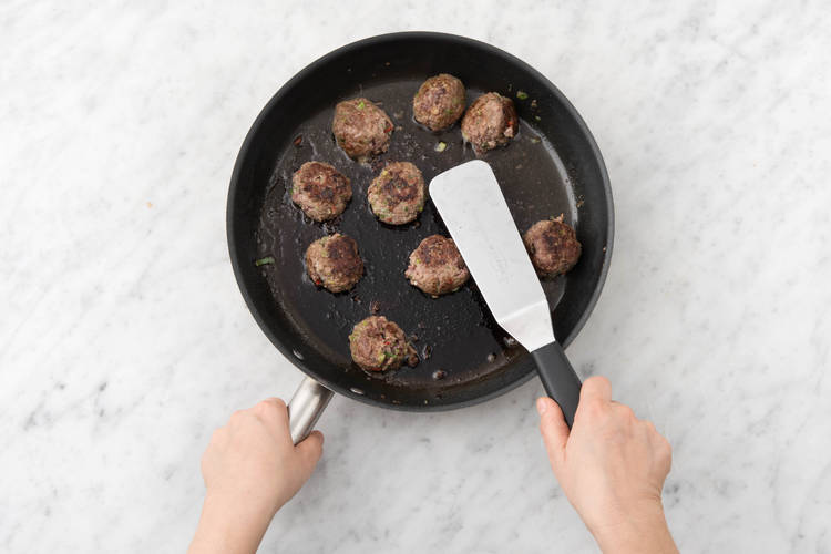 Cook the meatballs
